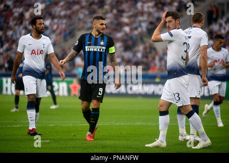 Mauro Icardi (Inter Mailand) während der UEFA Champions League Spiel zwischen Inter Mailand und Tottenham Hotspur im Stadio San Siro. Die endgültige Stockfoto