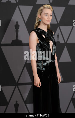 Saoirse Ronan nimmt an der Akademie 2017 Jahrestreffen der Gouverneure Auszeichnungen in der Ray Dolby Ballroom am Hollywood & Highland Center® in Hollywood, CA, am Samstag, 11. November 2017. Datei Referenz # 33474 016 THA nur für redaktionelle Verwendung - Alle Rechte vorbehalten Stockfoto