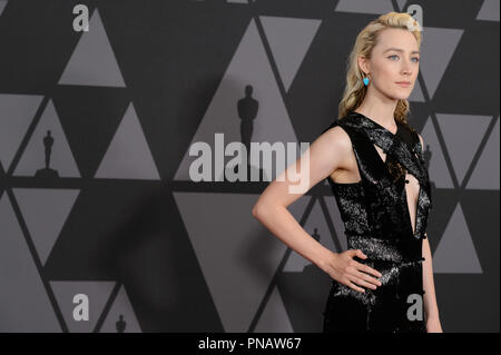 Saoirse Ronan nimmt an der Akademie 2017 Jahrestreffen der Gouverneure Auszeichnungen in der Ray Dolby Ballroom am Hollywood & Highland Center® in Hollywood, CA, am Samstag, 11. November 2017. Datei Referenz # 33474 018 THA nur für redaktionelle Verwendung - Alle Rechte vorbehalten Stockfoto