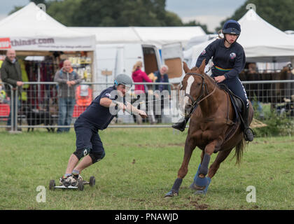 Cheshire Spiel & Country Fair 2018 - Pferdepension Stockfoto
