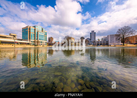 Huntsville, Alabama, USA Park und der Innenstadt Stadtbild. Stockfoto