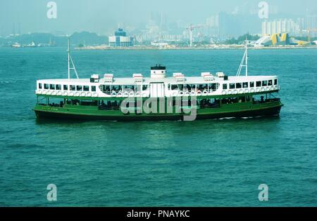 Hong Kong Harbour Fähre Silver Star aus Kowloon, Hong Kong Stockfoto