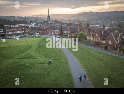 Tadworth, Surrey, Großbritannien - Blick über die Stadt Dorking Stockfoto