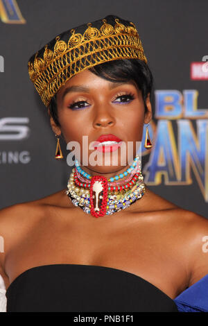 Janelle Monae bei der Premiere von Marvel Studios' 'Black Panther' auf der Dolby Theatre in Hollywood, CA, 29. Januar 2018 statt. Foto von Joseph Martinez/PictureLux Stockfoto