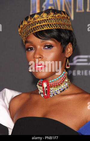 Janelle Monae bei der Premiere von Marvel Studios' 'Black Panther' auf der Dolby Theatre in Hollywood, CA, 29. Januar 2018 statt. Foto von Joseph Martinez/PictureLux Stockfoto