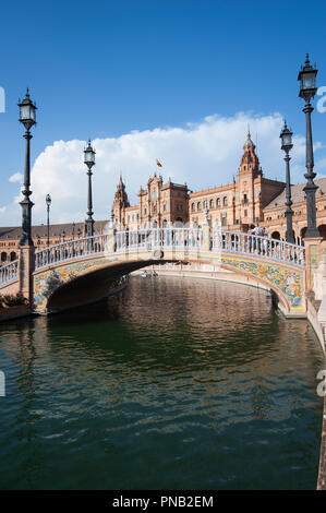 Spanien, Sevilla: Der Parque de María Luisa (María Luisa Park) ist ein öffentlicher Park, entlang dem Fluss Guadalquivir erstreckt. Es ist von Sevilla principal g Stockfoto