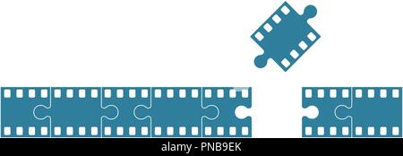 Film als Puzzle anfertigen Stock Vektor