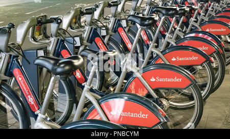Fahrräder mieten, London, England, Großbritannien Stockfoto