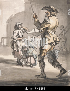 London ruft: Spaß, Spaß. Datum/Zeitraum: 1759. Genre betrifft. Aquarell, Feder und Tinte Schwarz und Graphit auf Medium, Sahne, leicht strukturierte Bütten. Höhe: 181 mm (7.12 in); Breite: 149 mm (5,86 in). Autor: Paul Schränke. Stockfoto