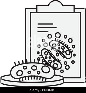 Medizinische Virologie Biologie bacteries Zwischenablage Stock Vektor