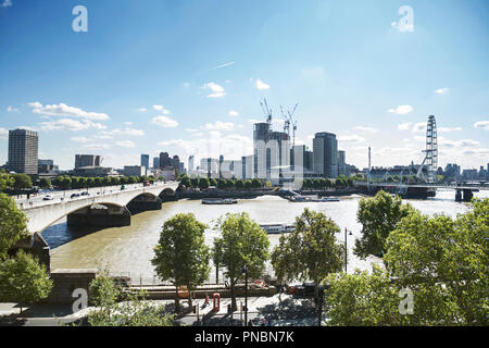 Londoner Southbank Skyline, Southbank London, England, UK. Stockfoto