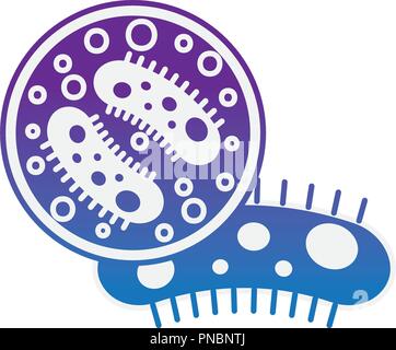 Virologie germ Bakterien Petrischale Wissenschaft Stock Vektor