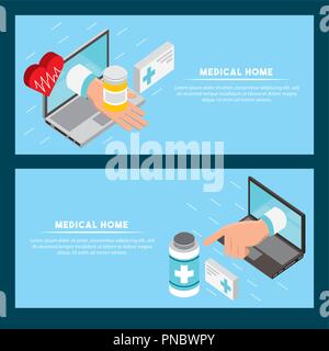 Digitales Gesundheitswesen Konzept Stock Vektor