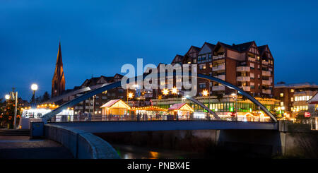 Weihnachtsmarkt, Lünen, Nordrhein-Westfalen, Deutschland, Europa Stockfoto