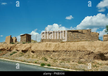 Rver Täler Gulcha, Pamir Highway, Kirgisistan, Zentralasien Stockfoto