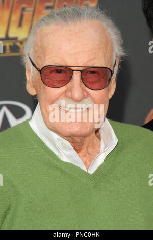 Stan Lee bei der Weltpremiere von "Marvel Studios" Avengers: Infinity Krieg' auf dem Hollywood Blvd. in Hollywood, CA, 23. April 2018. Foto von Joseph Martinez/PictureLux Stockfoto