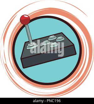 Retro gamepad Videospiel Cartoon Stock Vektor