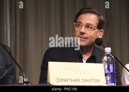 Steve Carell 09/17/2017 'Kampf der Geschlechter' Pressekonferenz in W Los Angeles gehalten - West Beverly Hills, Los Angeles, CA Foto von Izumi Hasegawa/HNW/PictureLux Stockfoto