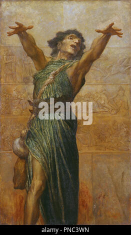 Jona. Datum/Zeitraum: 1894. Malerei. Öl auf Leinwand. Höhe: 155,5 cm (61,2 in); Breite: 91,4 cm (35,9 in). Autor: GEORGE FREDERIC WATTS. Watts, George Frederic. Stockfoto