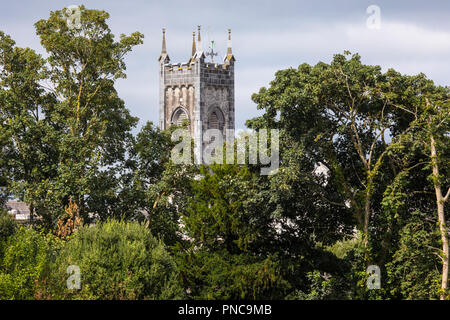 Kilkenny, Irland - 14 August 2018: Der Turm der St. Marys Mittelalterlichen 1,6 km Museum im Historischen Stadt Kilkenny, Republik Irelan Stockfoto