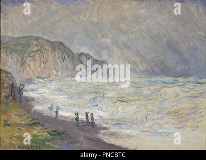 Schwere See in Pourville. Datum/Zeitraum: 1897. Malerei. Öl auf Leinwand Öl auf Leinwand. Höhe: 735 mm (28.93 in); Breite: 1.010 mm (39.76 in). Autor: CLAUDE MONET. MONET, Claude. Stockfoto