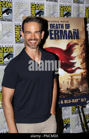 Christopher Gorham Förderung der neuen DC-Universum Film "Der Tod von Superman" an der San Diego Comic Con International 2018. Gehalten an der Hilton Bucht in San Diego, CA. Juli 20, 2018. Foto: Richard Chavez/PictureLux Stockfoto