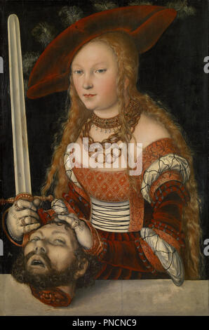 Judith mit dem Haupt des Holofernes. Datum/Zeit: Ca. 1530. Malerei. Auf Kalk. Ca. Höhe: 86 cm (33,8 in); Breite: 55,7 cm (21,9 in). Autor: Cranach d.Ä., Lucas. LUCAS Cranach, der Ältere. Cranach, Lucas, der Ältere. Stockfoto