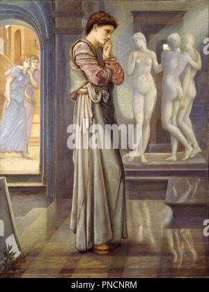 Pygmalion und das Bild - was das Herz begehrt. Datum/Zeitraum: 1878. Malerei. Öl auf Leinwand. Breite: 763 mm. Höhe: 990 mm. Autor: Edward Burne-Jones. Stockfoto