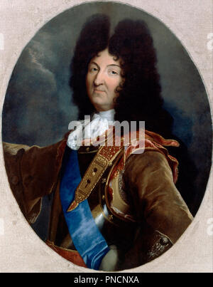 Louis XIV. Datum/Zeit: 18. Malerei. Öl auf Leinwand. Höhe: 914 mm (35.98 in); Breite: 721 mm (28.38 in). Thema: Nach Rigaud, Hyacinthe. Hyacinthe Rigaud. Stockfoto