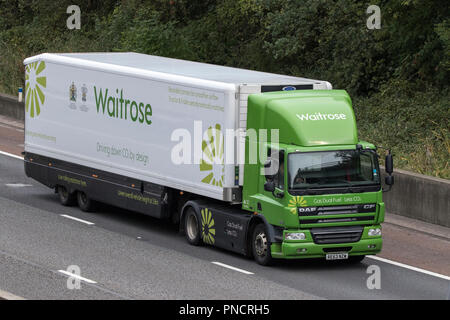 Der Supermarkt Waitrose Supermarkt Lieferwagen Stockfoto