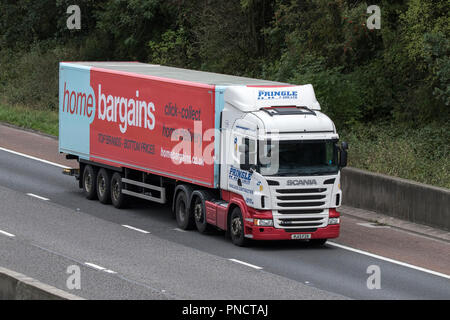 Home Schnäppchen Lkw die Belieferung von Geschäften Stockfoto