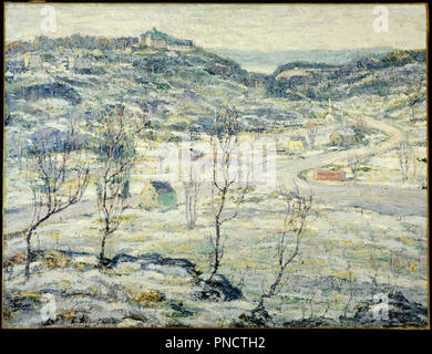 Harlem Valley, Winter. Datum/Zeitraum: 1921. Malerei. Öl auf Leinwand auf dem Armaturenbrett montiert. Höhe: 26,2 cm (10,3 in); Breite: 34,2 cm (13,4 in). Autor: Ernest Lawson. Stockfoto