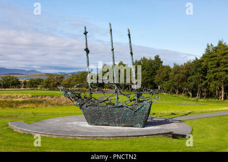 County Mayo, Irland - 20 August 2018: Ein Blick auf die nationalen Hunger Monument in der Nähe von Westport in der Republik Irland. Stockfoto