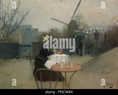 Plein Air. Datum/Zeit: Ca. 1890-1891. Malerei. Öl auf Leinwand. Höhe: 505 mm (19,88 in); Breite: 650 mm (25,59 in). Autor: Ramon Casas i Carbó. Ramon Casas. CASAS, Ramon. Stockfoto