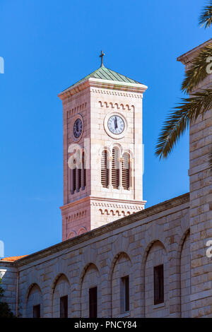 Fassade der St. Joseph Kirche in Nazareth, Israel Stockfoto