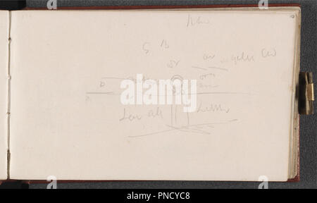 Der Kanal Skizzenbuch. Datum/Zeit: Ca. 1845. Zeichnung. Graphit auf Medium, leicht strukturierte, weiß webte Papier. Höhe: 95 mm (3.74 in); Breite: 159 mm (6,25 in). Autor: J. M. W. Turner. Stockfoto
