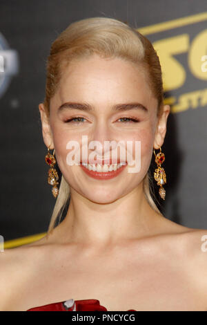 Emilia Clarke bei der Premiere von Lucasfilm's 'Solo: ein Star Wars Story' in Hollywood, CA, 10. Mai 2018 statt. Foto von Joseph Martinez/PictureLux Stockfoto