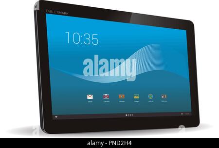 Einfache schwarze Tablette Stock Vektor