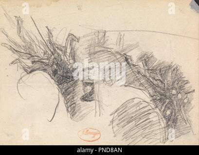 Abbildung Zusammensetzung Studie 44. Zeichnung. Graphit auf Papier. Höhe: 165 mm (6,49 in); Breite: 225 mm (8,85 in). Autor: George Romney. Stockfoto