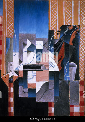 Violon et Gitarre / Violine und Gitarre. Datum/Zeitraum: 1913. Malerei. Öl auf Leinwand. Höhe: 81 cm (31.8 in); Breite: 60 cm (23.6 in). Autor: Juan Gris. GRIS, Juan. Stockfoto