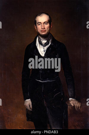 Bildnis des Kammerherrn Julius Graf Zech-Burkersroda/Portrait der Kammerherr Graf Julius Zech-Burkersroda. Datum/Zeitraum: 1841. Malerei. Öl auf Leinwand. Höhe: 147 cm (57,8 in); Breite: 102 cm (40,1 in). Autor: Ferdinand von Rayski. Louis Ferdinand von Rayski,. Stockfoto