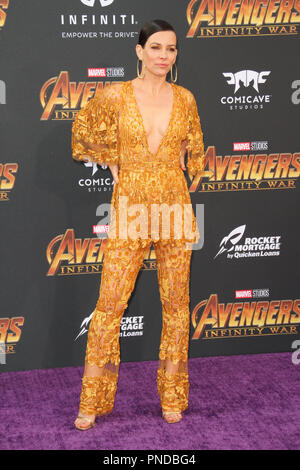 Evangeline Lilly bei der Weltpremiere von "Marvel Studios" Avengers: Infinity Krieg' auf dem Hollywood Blvd. in Hollywood, CA, 23. April 2018. Foto von Joseph Martinez/PictureLux Stockfoto
