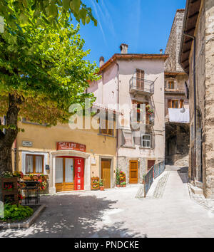 Malerische Anblick in Scanno, Provinz L'Aquila, Abruzzen, Italien. Stockfoto