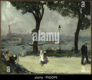 East River Park. Datum/Zeit: Ca. 1902. Malerei. Öl auf Leinwand. Höhe: 65,7 cm (25,8 in); Breite: 81,3 cm (32"). Autor: William Glackens. Stockfoto