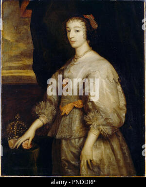 Königin Henrietta Maria. Datum/Zeit: Nach 1632. Malerei. Öl auf Leinwand Öl. Höhe: 1.048 mm (41.25 in); Breite: 847 mm (33,34 in). Thema: Nach van Dyck, Sir Anthony. ANTHONIS VAN DYCK. Stockfoto