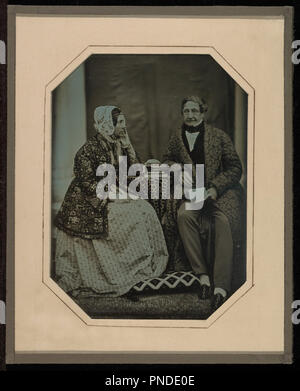 Jean-Gabriel Eynard und Anne-Charlotte - Ulrike. Datum/Zeit: Ca. 1845. Foto. Daguerreotypie (Cased-Objekt). Stockfoto