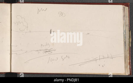 Der Kanal Skizzenbuch. Datum/Zeit: Ca. 1845. Zeichnung. Graphit auf Medium, leicht strukturierte, weiß webte Papier. Höhe: 95 mm (3.74 in); Breite: 159 mm (6,25 in). Autor: J. M. W. Turner. Stockfoto