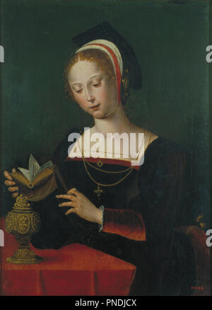 Hl. Maria Magdalena. Datum/Zeit: Ca. 1540. Malerei. Tempera und Öl auf Holz. Höhe: 425 mm (16.73 in); Breite: 310 mm (12.20 in). Autor: Master mit dem Papagei. Stockfoto