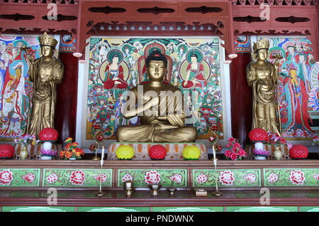 Buddhistischen Tempel Pohyon in Nordkorea Stockfoto