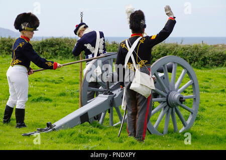 Anglesey Husaren Re enactment Group Stockfoto